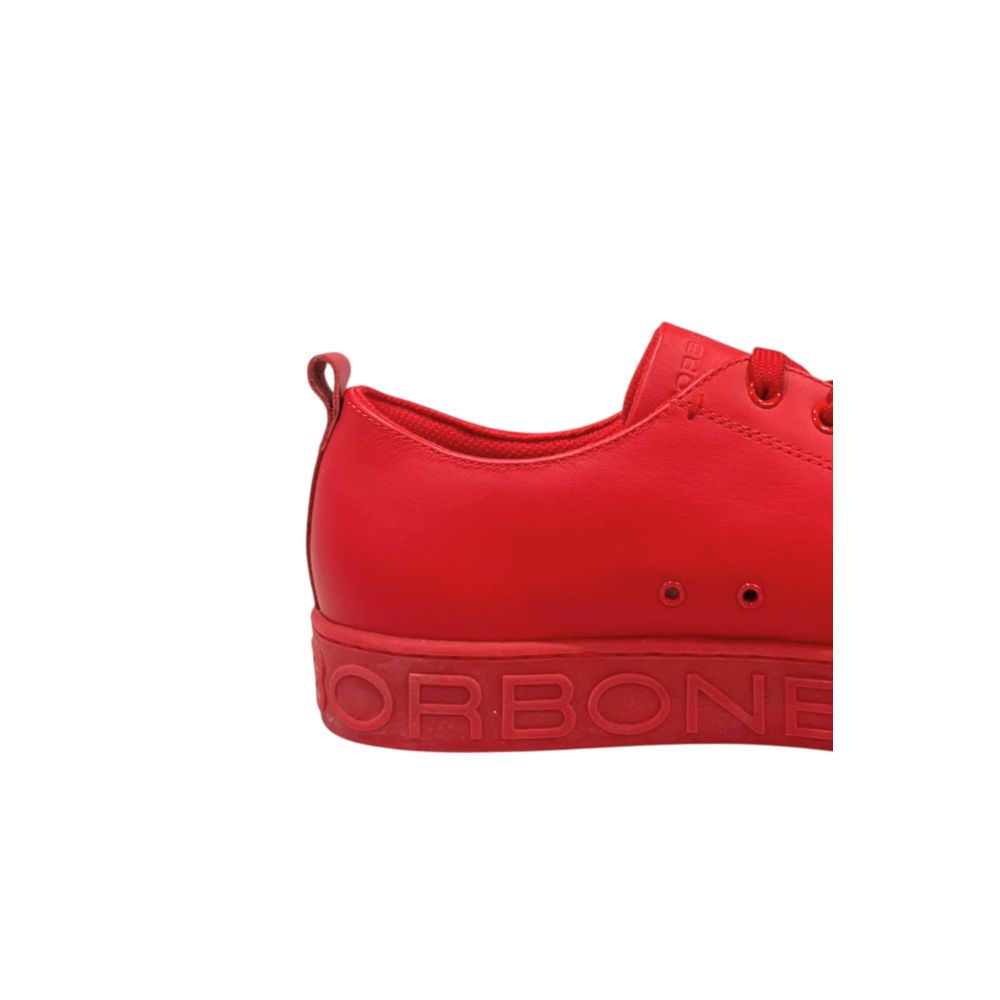 Borbonese Red Leather Men's Sneakers