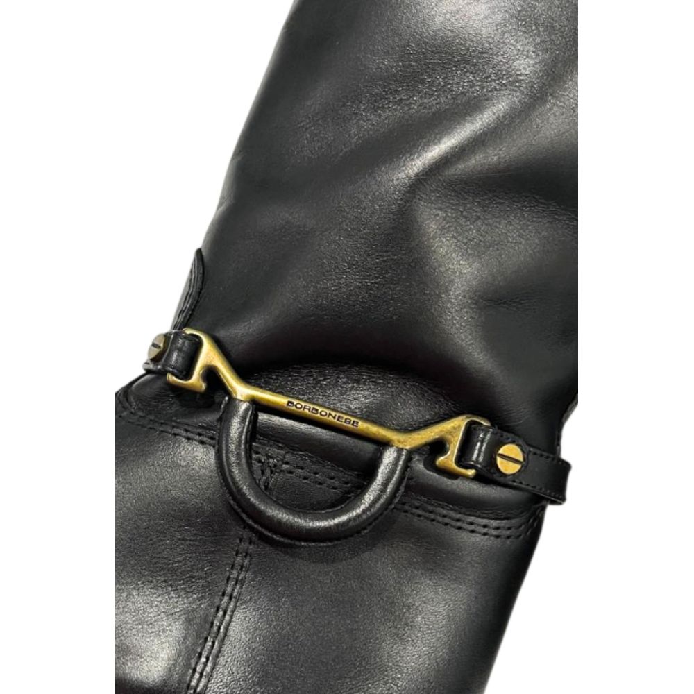Borbonese Women's Black Leather Boots
