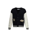 Off-White Schwarzer Baumwollstrickjacke