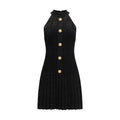 Balmain Schwarzes Viskose-Freizeitkleid