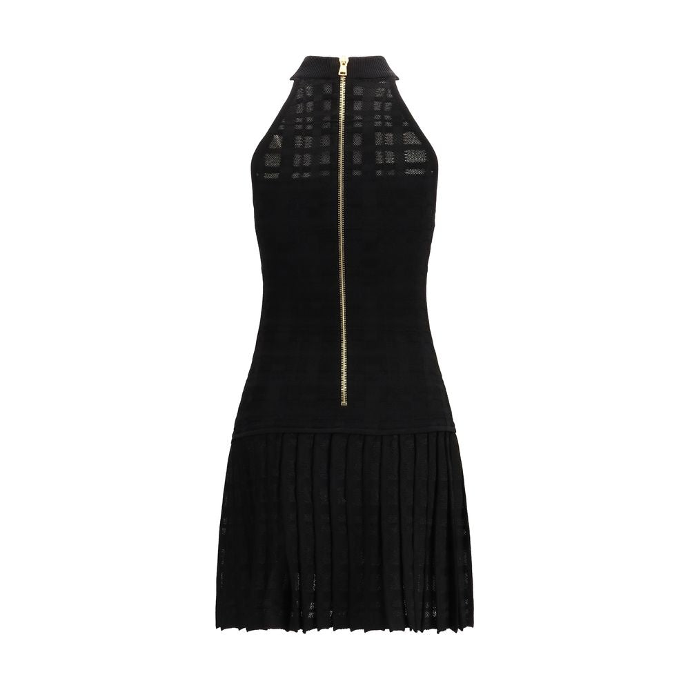 Balmain Schwarzes Viskose-Freizeitkleid