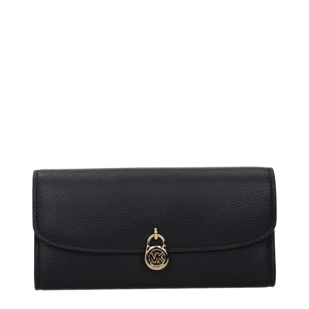 Michael Kors Schwarzes Leder Portemonnaie