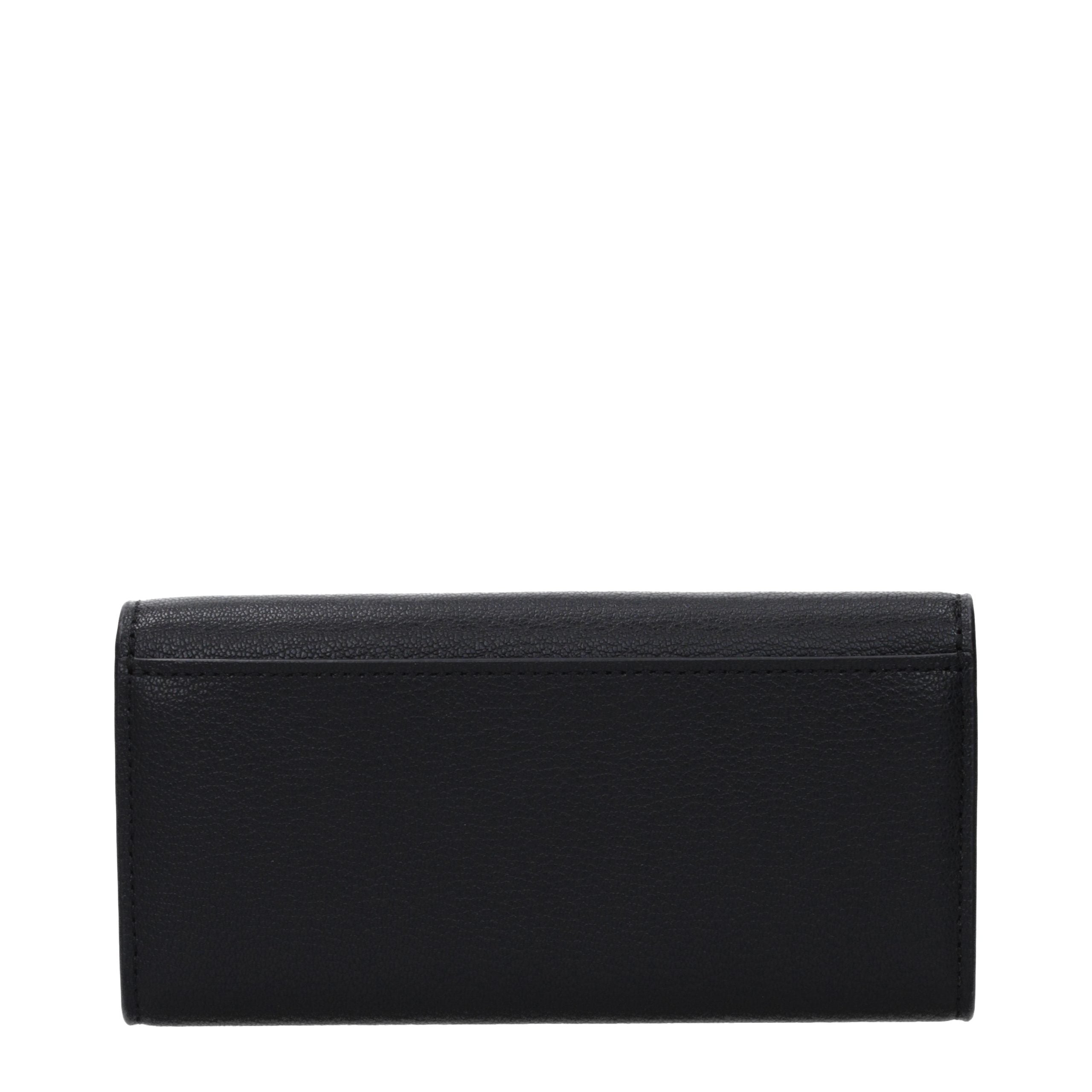 Michael Kors Schwarzes Leder Portemonnaie
