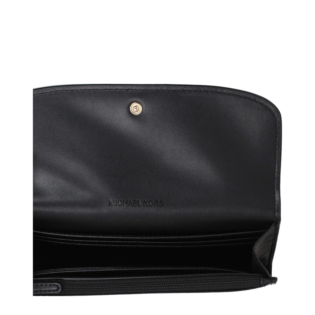Michael Kors Schwarzes Leder Portemonnaie