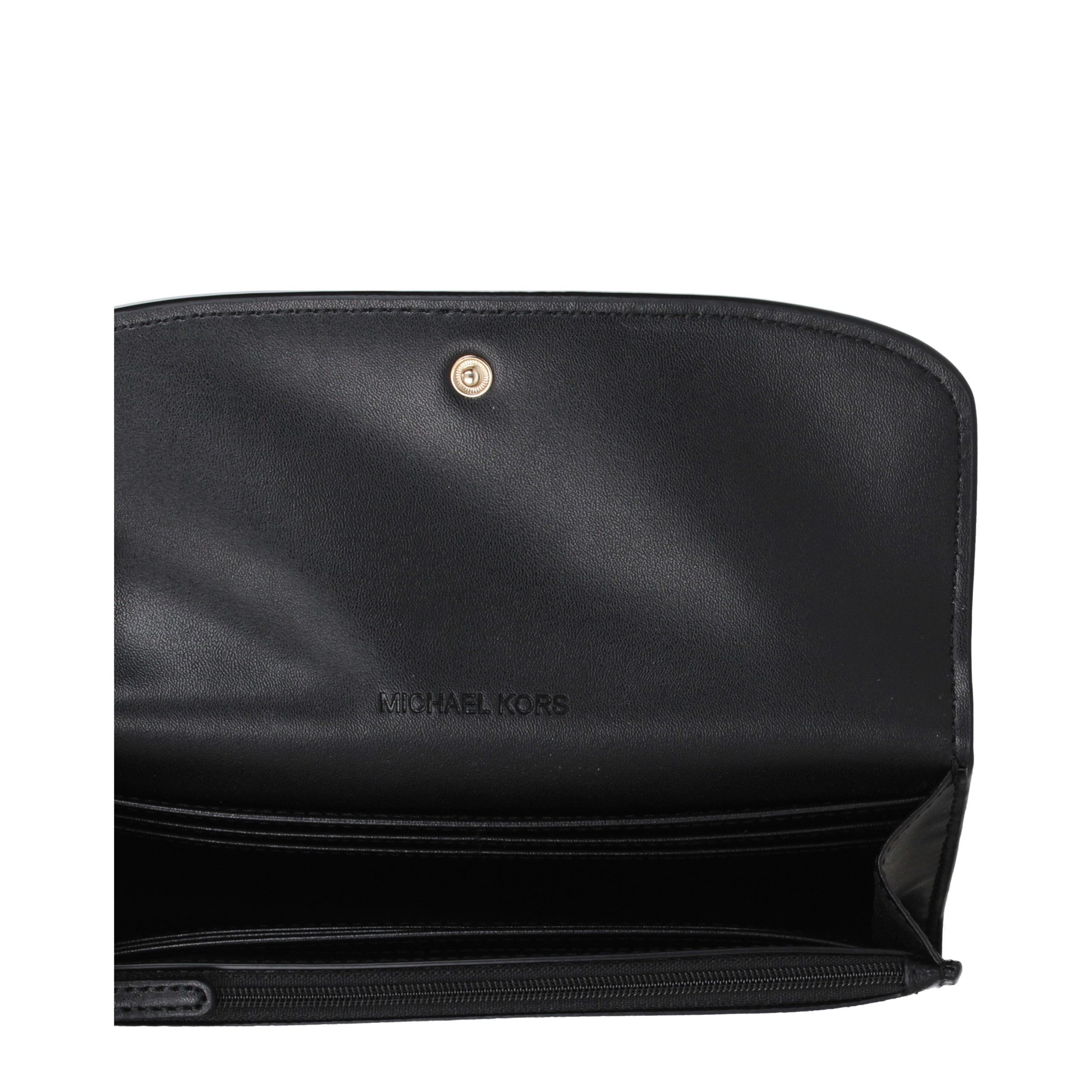 Michael Kors Schwarzes Leder Portemonnaie