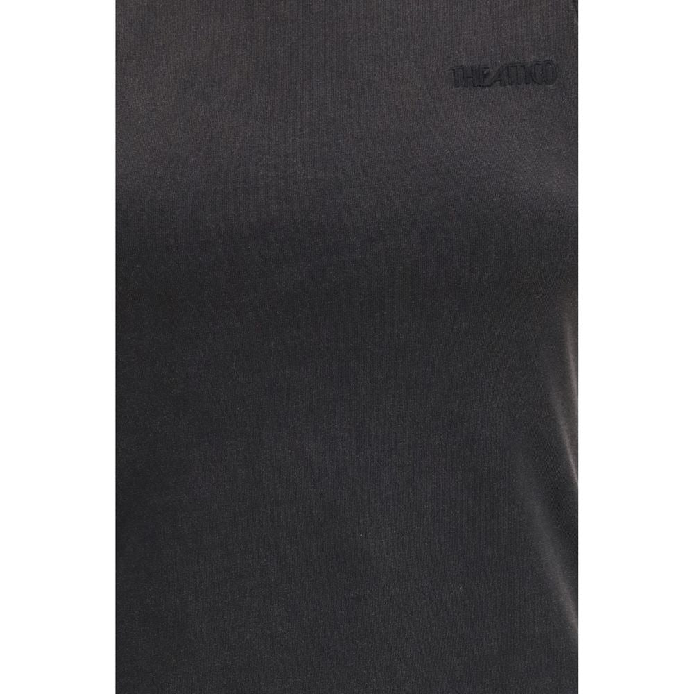 The Attico Black Sleeveless Cotton T-Shirt