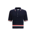 Thom Browne Blaues Baumwoll-Polohemd