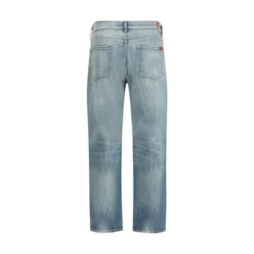 7FOR Blaue Baumwolljeans im Relaxed Fit