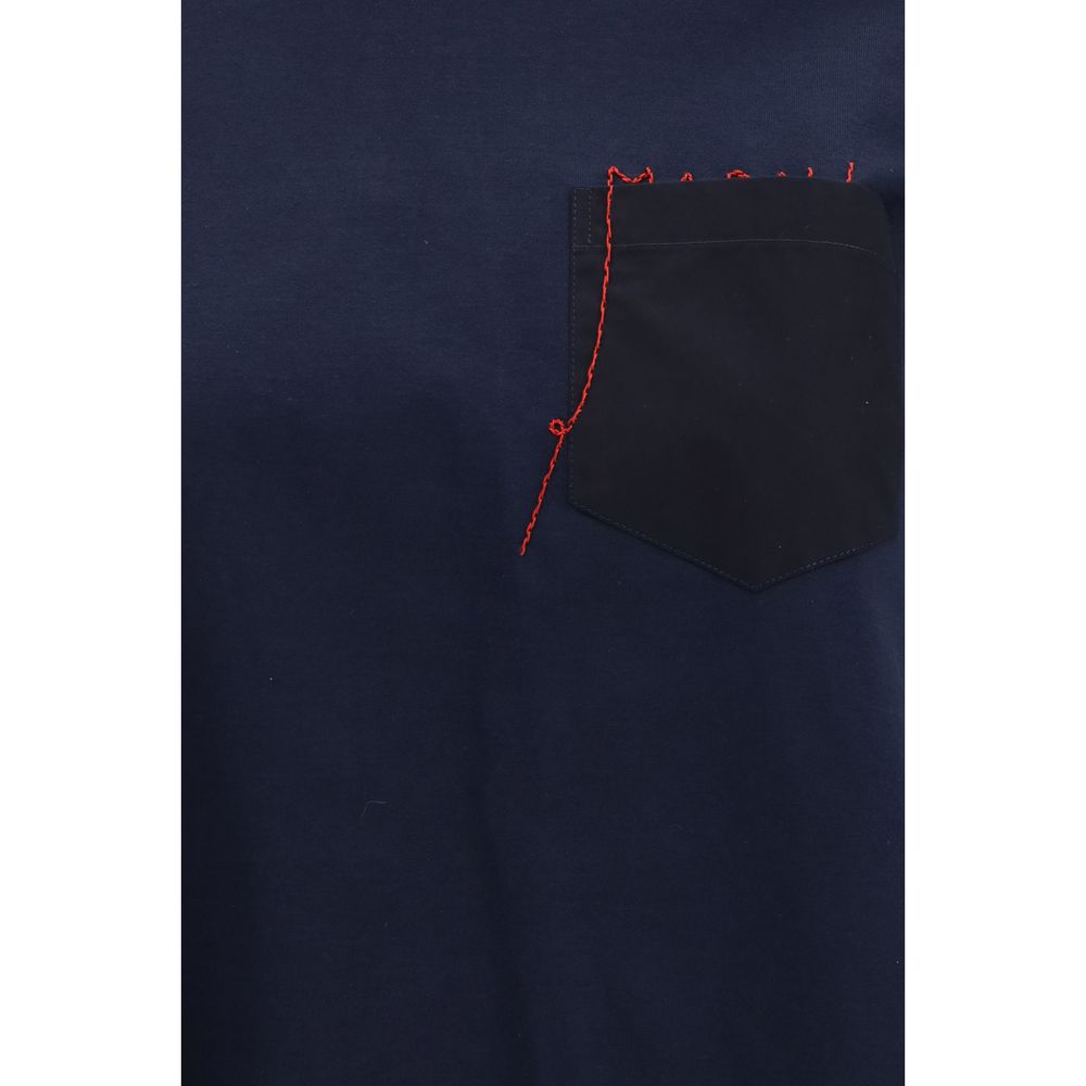 Marni Blaues Baumwoll-T-Shirt