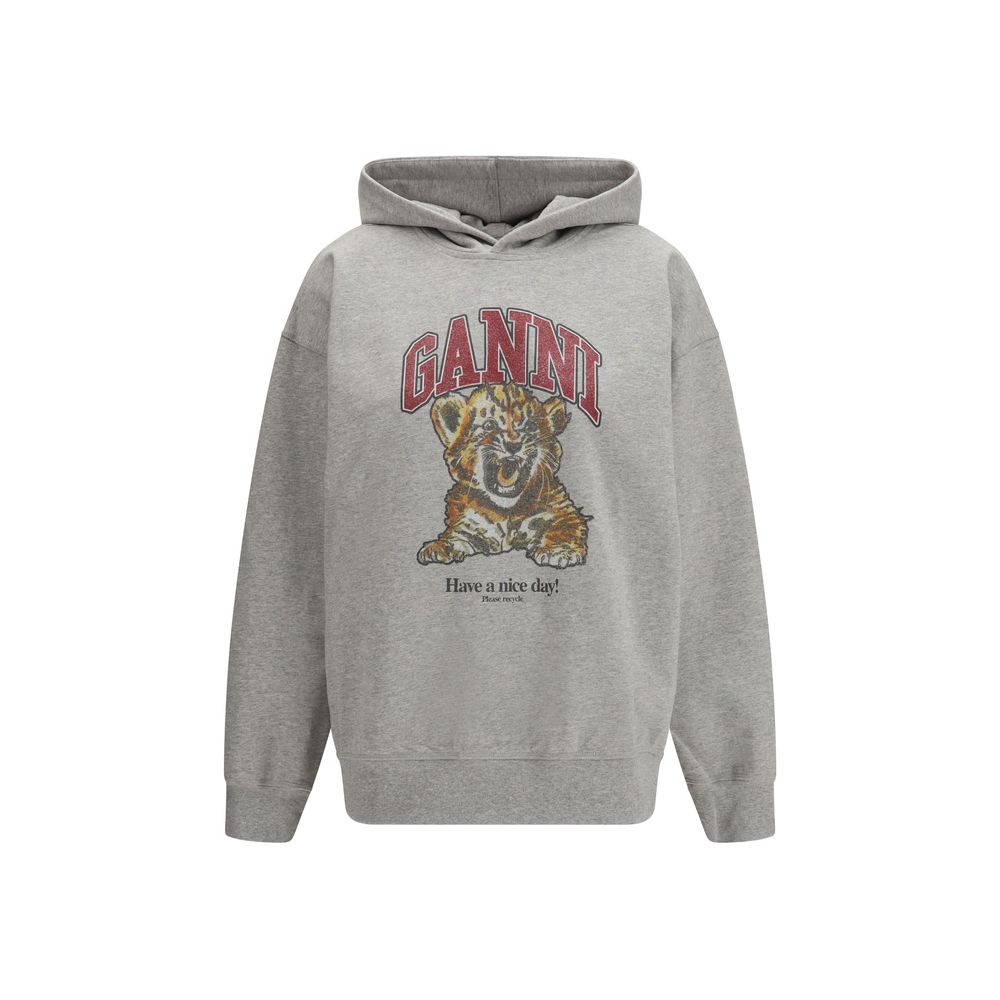 Ganni Grauer Baumwoll-Sweatshirt