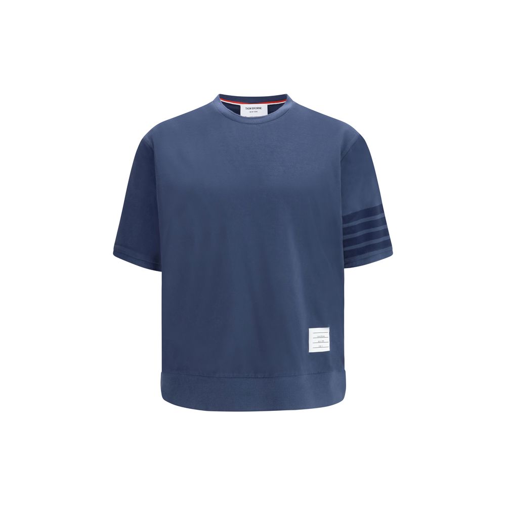 Thom Browne Blue Cotton Sportswear Top