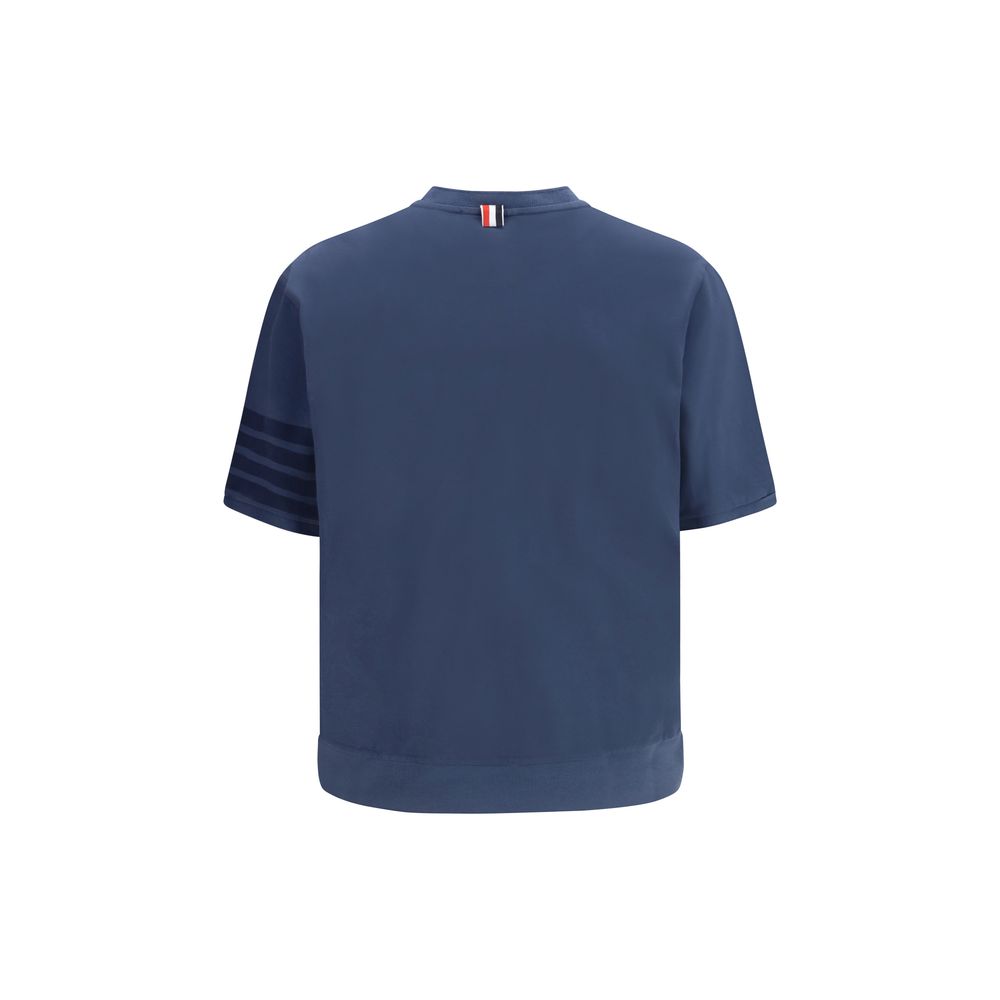 Thom Browne Blue Cotton Sportswear Top