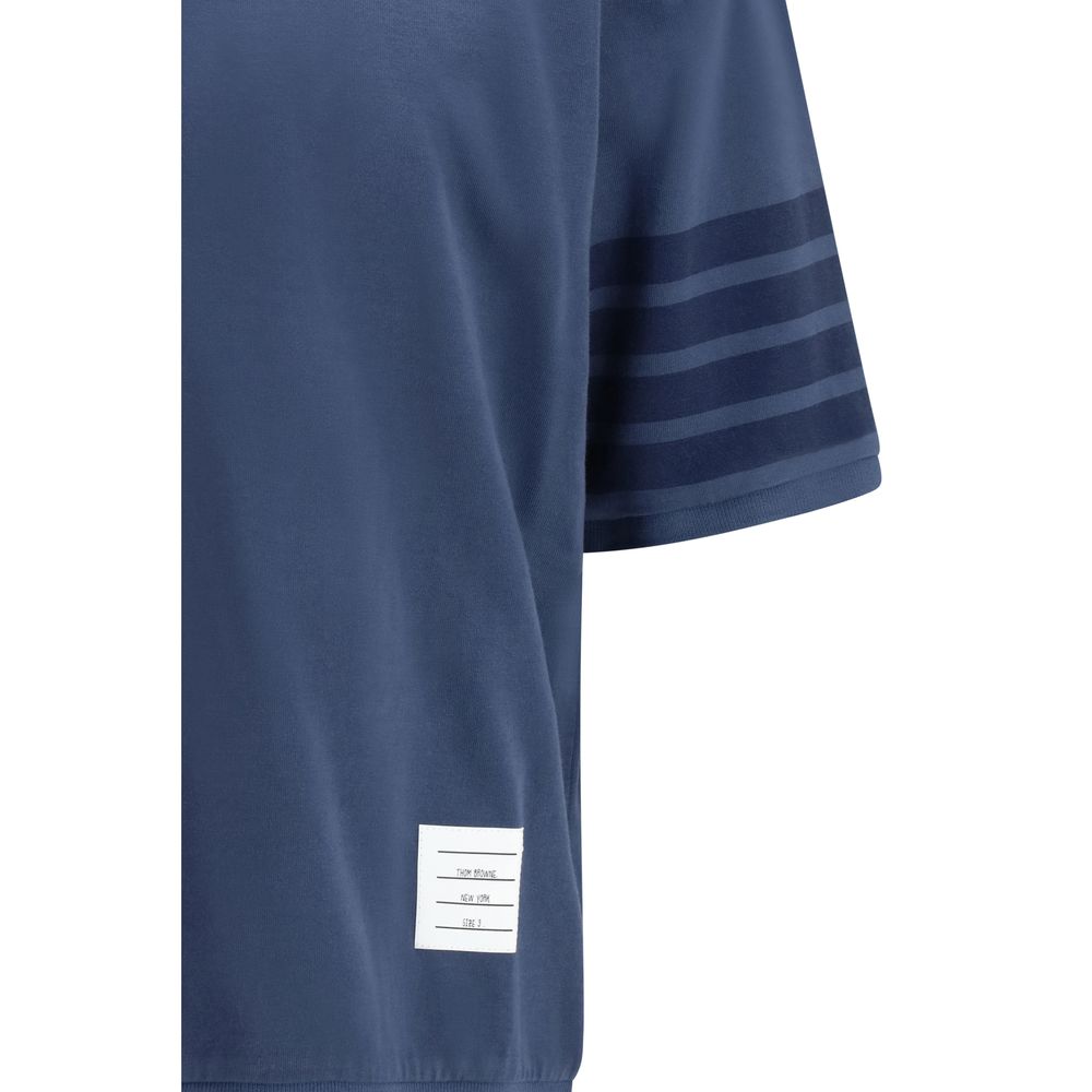 Thom Browne Blue Cotton Sportswear Top