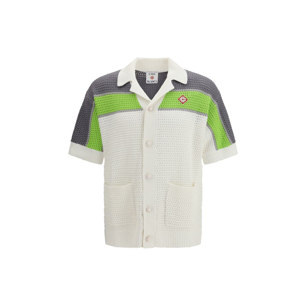 Casablanca White Short Sleeve Cotton Shirt