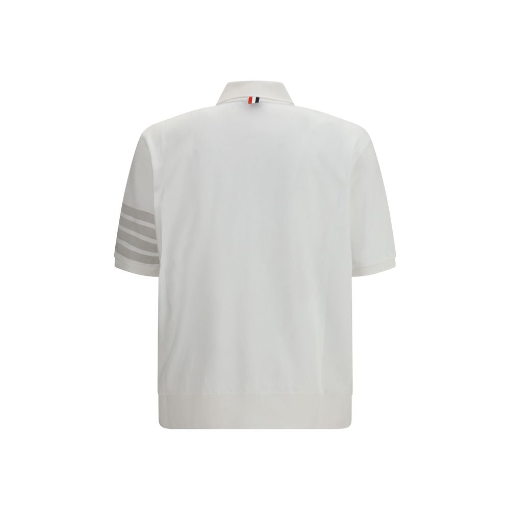 Thom Browne Weißes Baumwoll-Poloshirt
