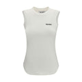 The Attico Weißes ärmelloses Baumwoll-T-Shirt