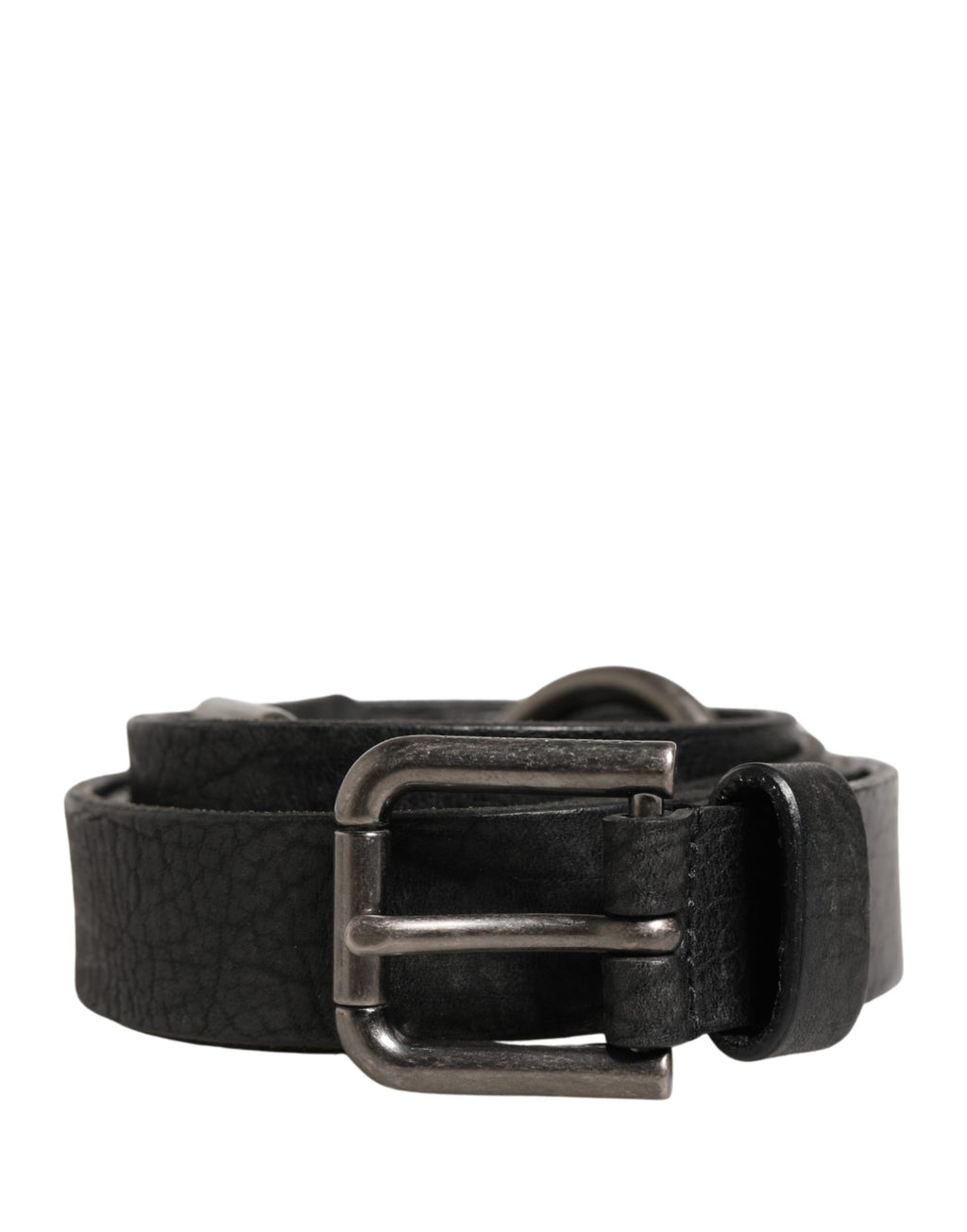 Dolce & Gabbana Men's Belt in Black Calfskin with Metal Buckle