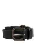 Dolce & Gabbana Men's Belt in Black Calfskin with Metal Buckle