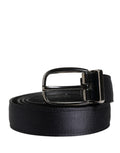 Dolce & Gabbana Herren Gürtel Schwarz Klassische Viskose mit Metallschnalle