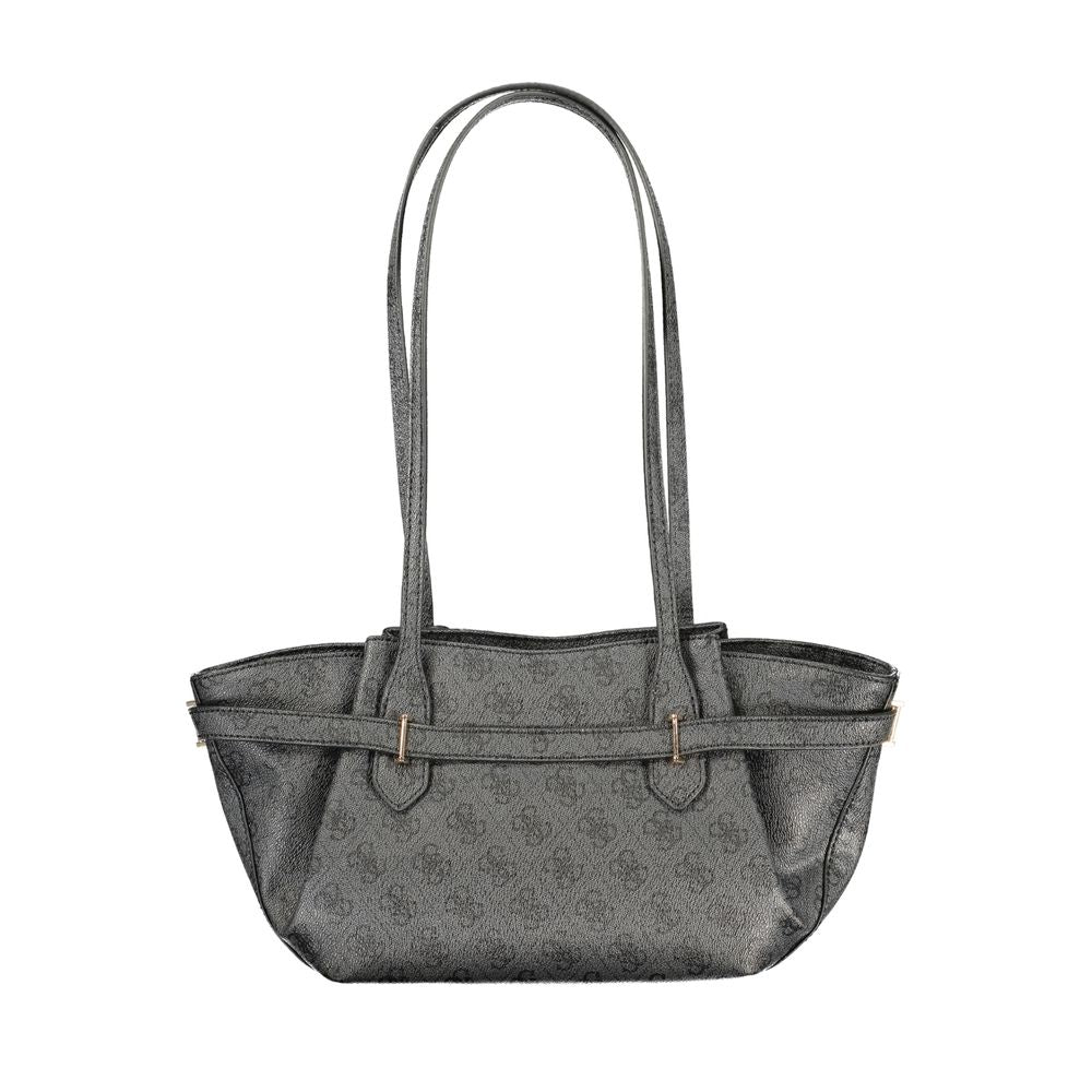 Guess Jeans Schwarze Damen-Handtasche aus Polyurethan