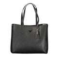 Guess Jeans Schwarze Damen-Handtasche aus Polyurethan