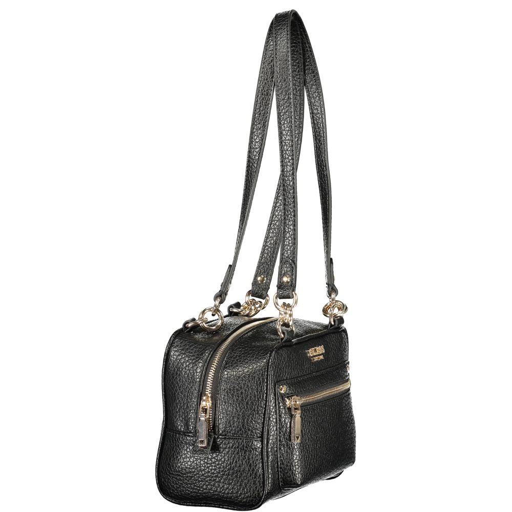 Guess Jeans Handtasche aus schwarzem Polyurethan für Damen