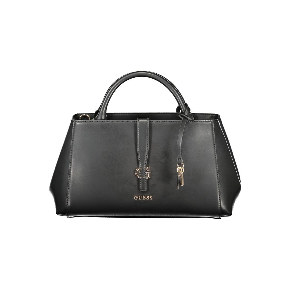 Guess Jeans Schwarze Damen-Handtasche aus Polyurethan