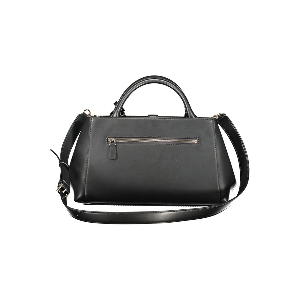 Guess Jeans Schwarze Damen-Handtasche aus Polyurethan