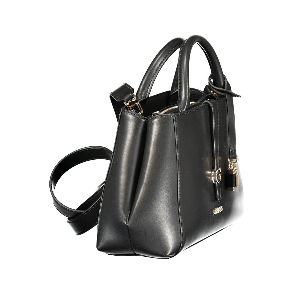 Guess Jeans Schwarze Damen-Handtasche aus Polyurethan