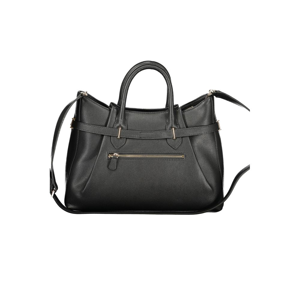 Guess Jeans Schwarze Damen-Handtasche aus Polyurethan