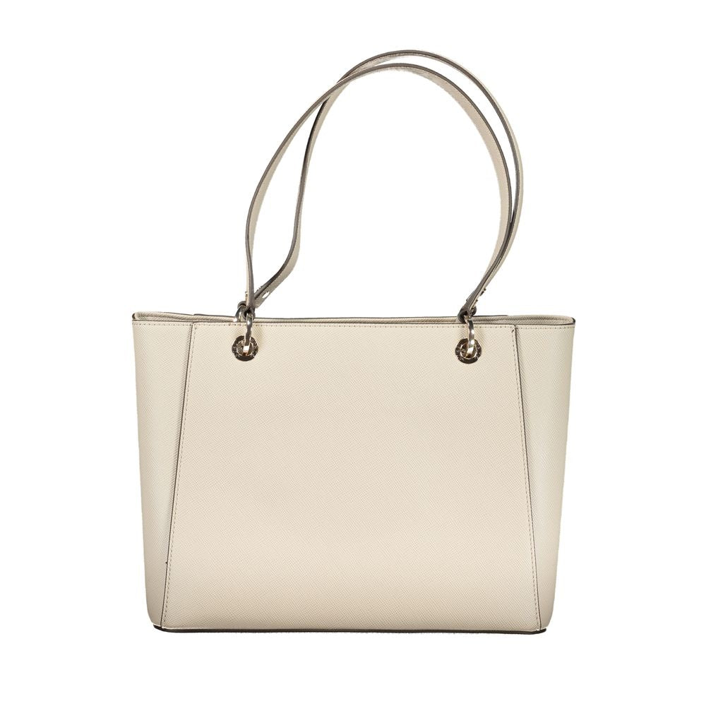 Guess Jeans Damenhandtasche aus beige Polyurethan