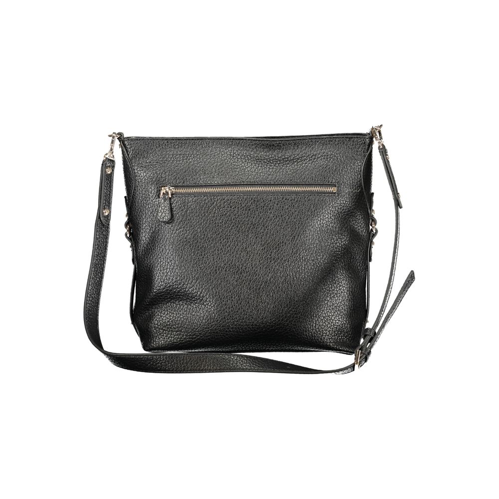 Guess Jeans Schwarze Damen-Handtasche aus Polyurethan