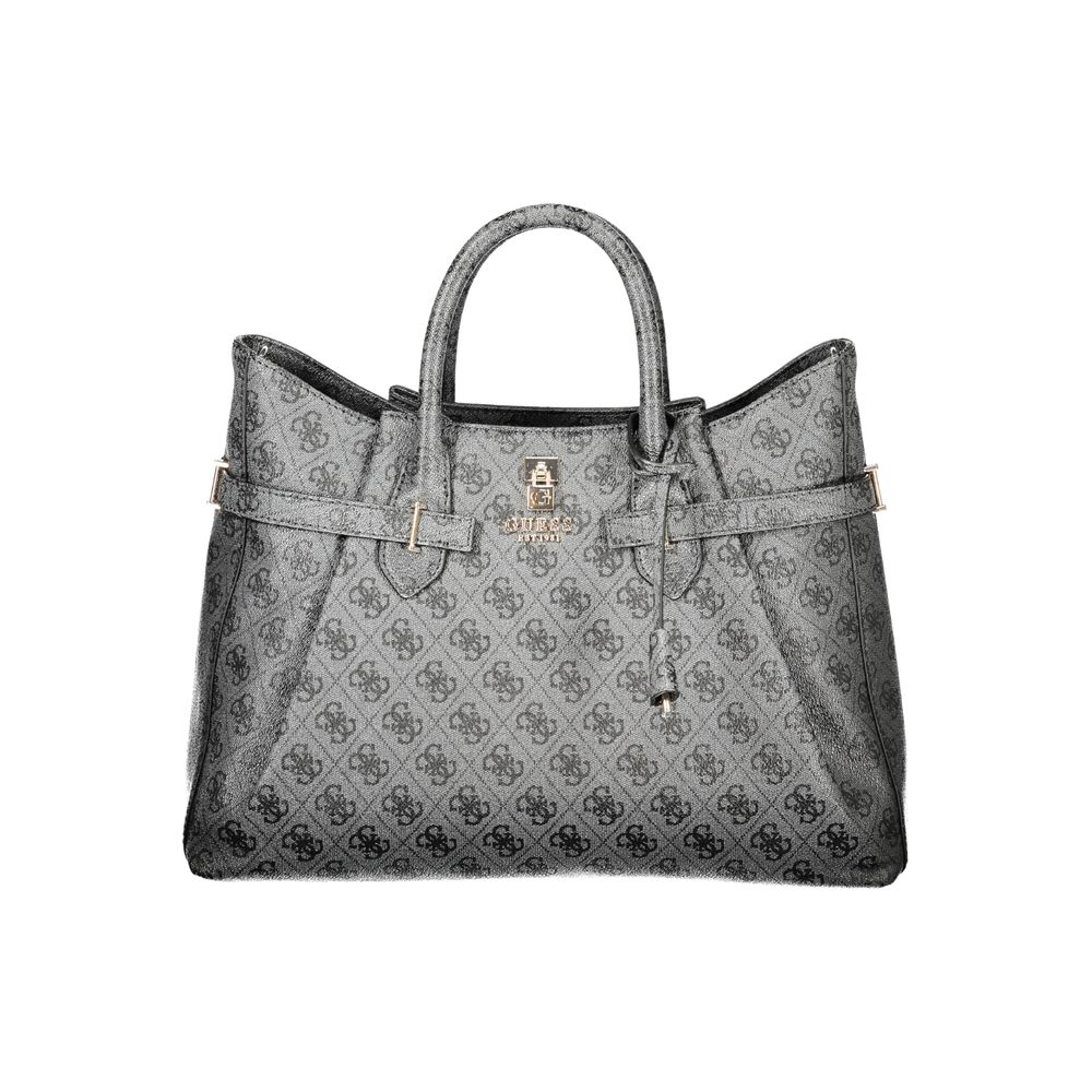 Guess Jeans Schwarze Damen-Handtasche aus Polyurethan