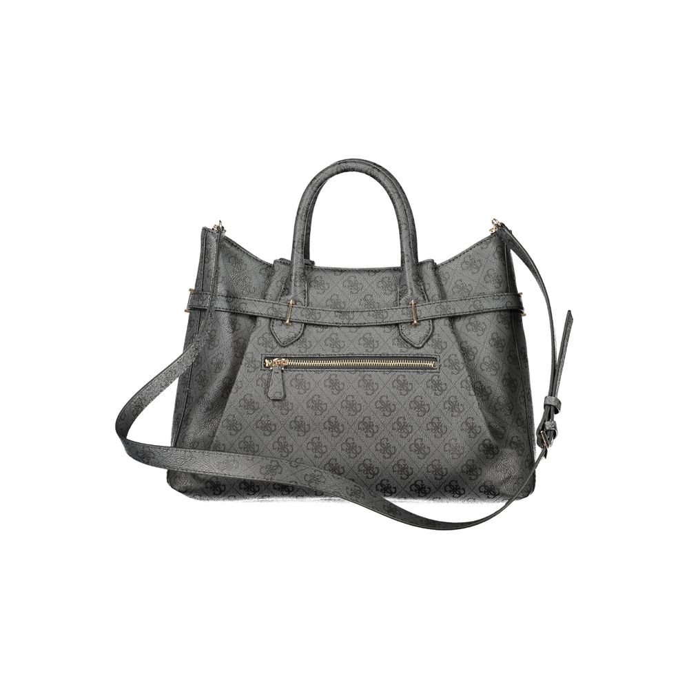 Guess Jeans Schwarze Damen-Handtasche aus Polyurethan