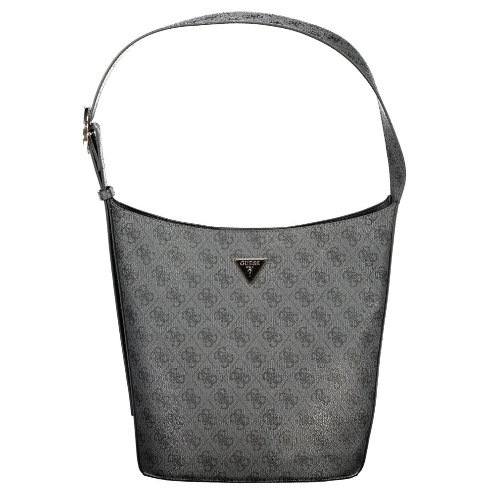 Guess Jeans Schwarze Damen-Handtasche aus Polyurethan