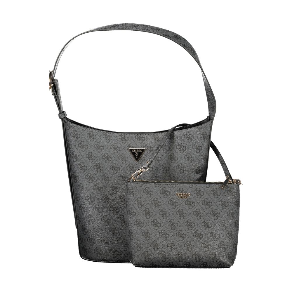 Guess Jeans Schwarze Damen-Handtasche aus Polyurethan