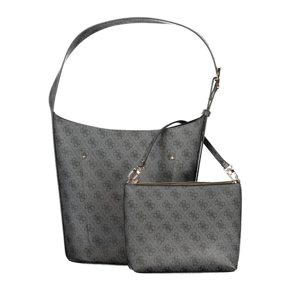 Guess Jeans Schwarze Damen-Handtasche aus Polyurethan