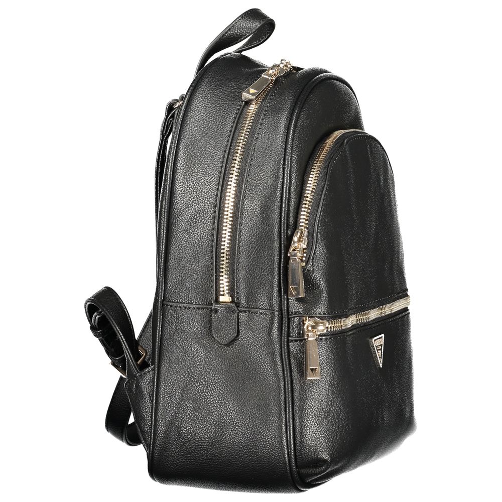 Guess Jeans Schwarzer Rucksack aus Polyurethan für Damen