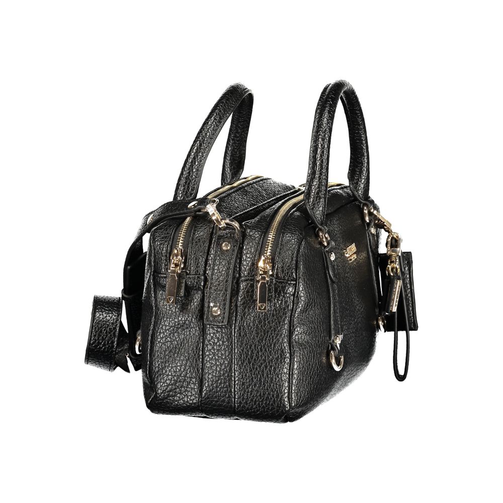 Guess Jeans Schwarze Damen-Handtasche aus Polyurethan