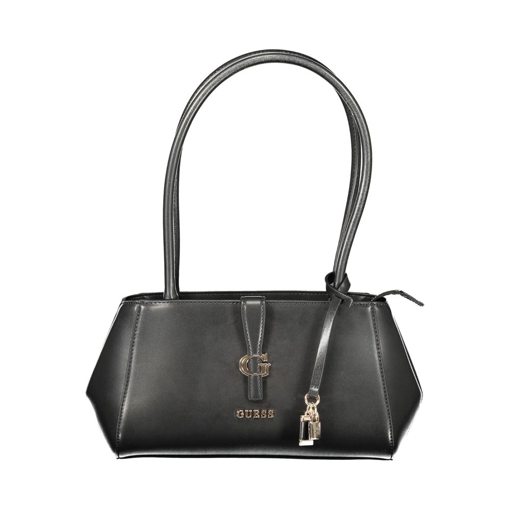 Guess Jeans Nero Poliuretano Donna Schultertasche