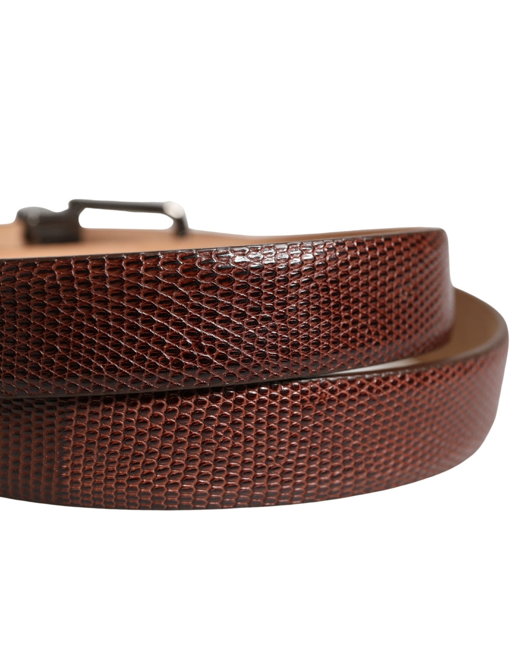 Dolce & Gabbana Herren Gürtel aus Ziegenleder in Braun mit Metallschnalle