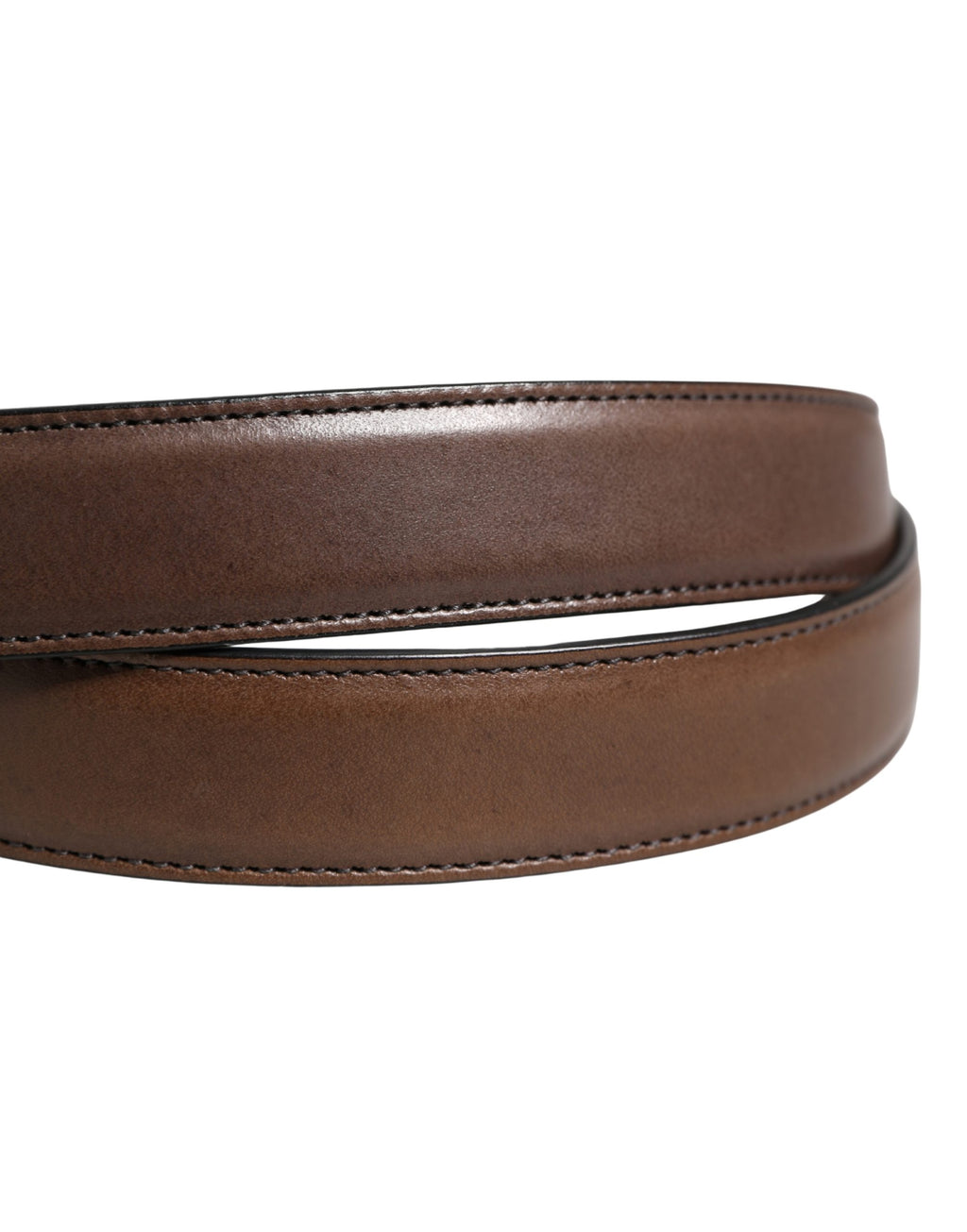 Dolce & Gabbana Herren Brauner Klassischer Ledergürtel mit Metallschnalle
