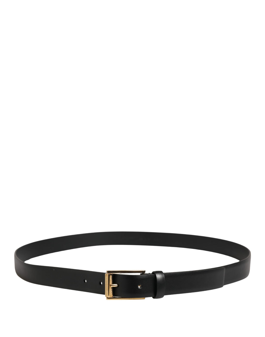 Dolce & Gabbana Men's Buckle Black Leather Belt