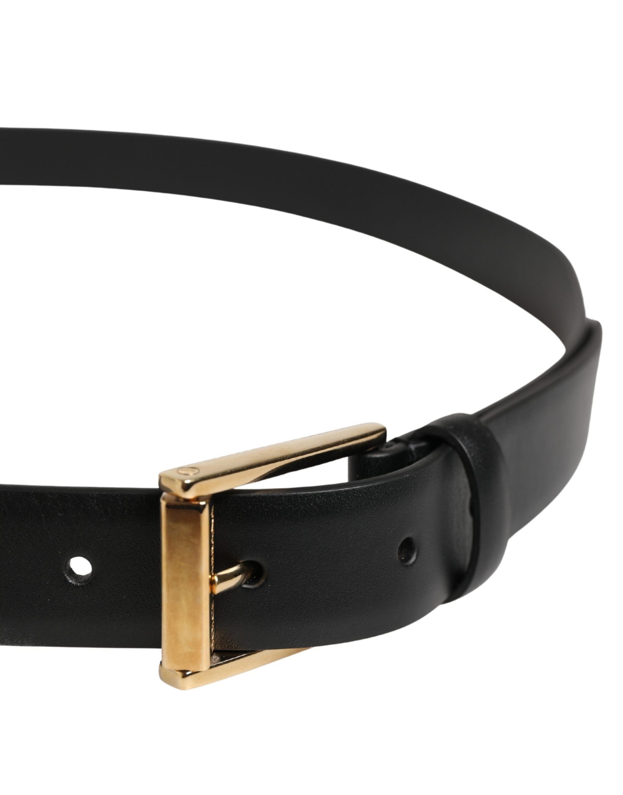 Dolce & Gabbana Men's Buckle Black Leather Belt