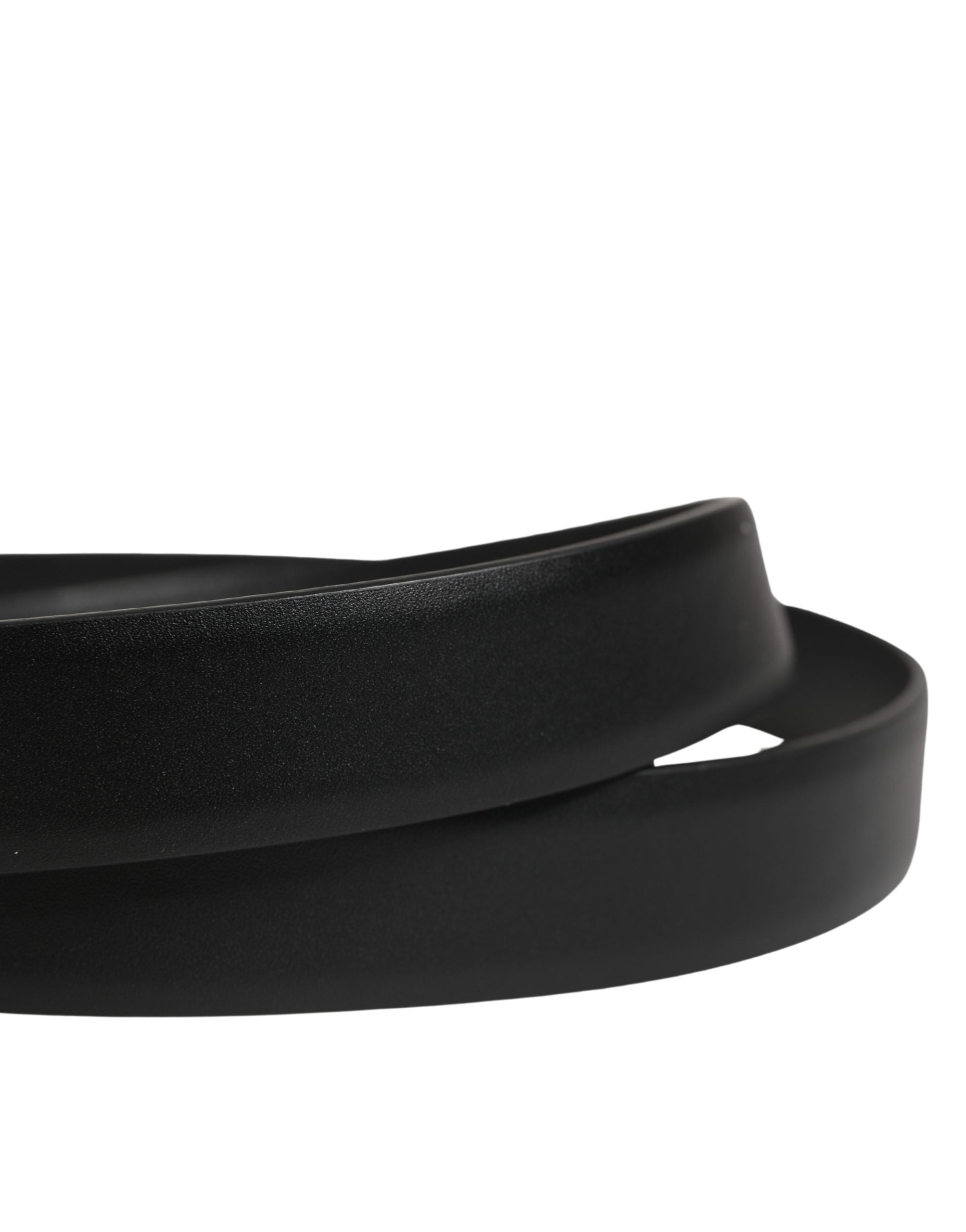 Dolce & Gabbana Men's Buckle Black Leather Belt