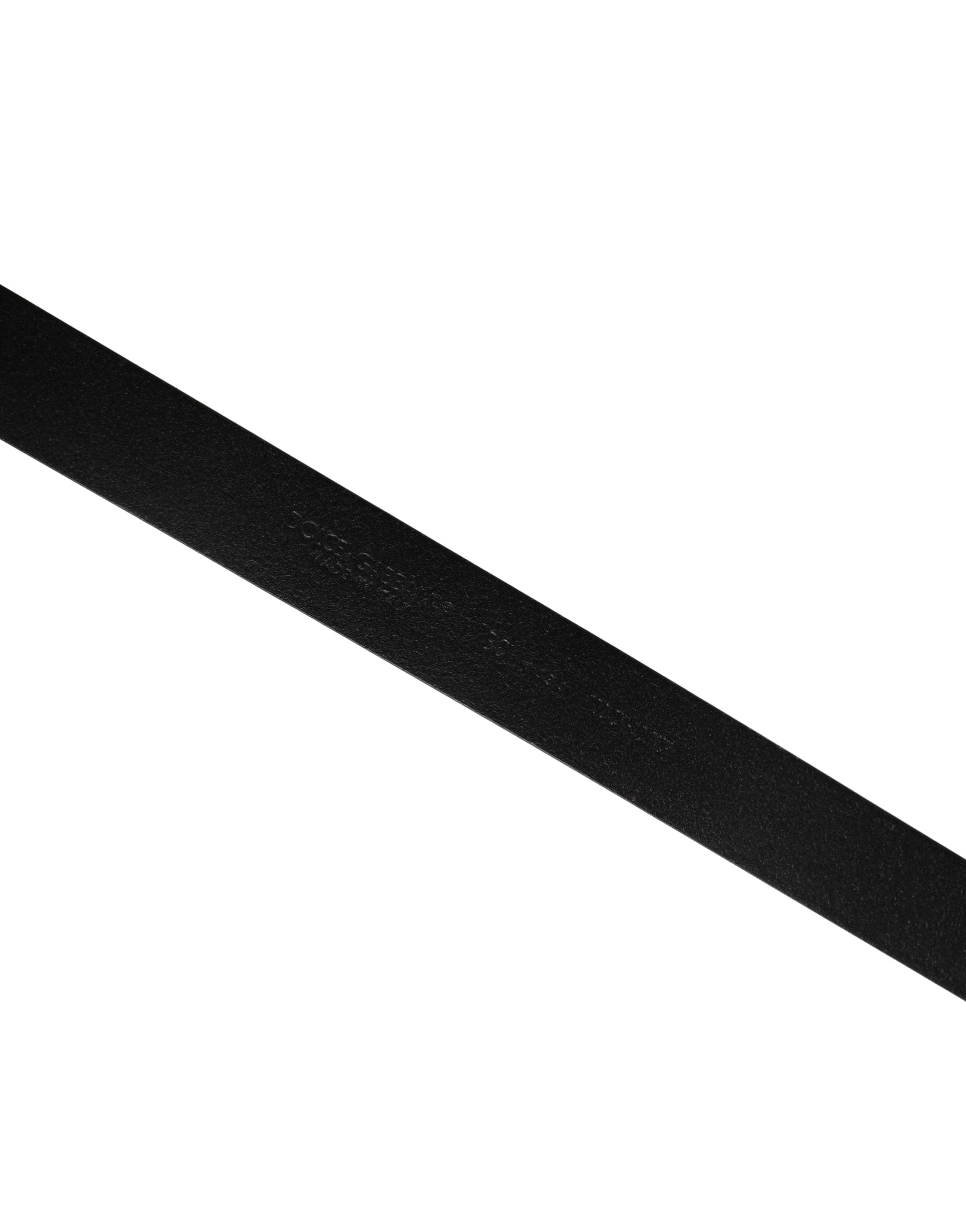 Dolce & Gabbana Men's Buckle Black Leather Belt