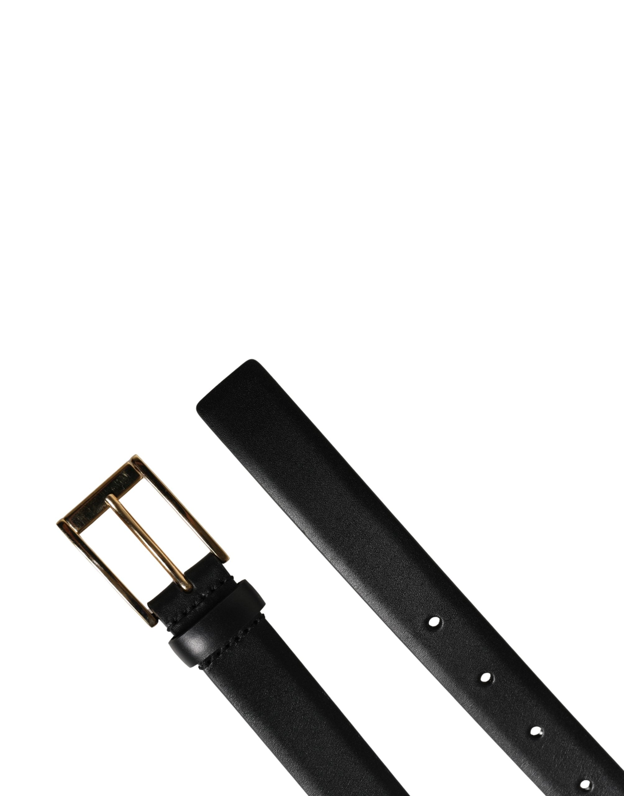 Dolce & Gabbana Men's Buckle Black Leather Belt