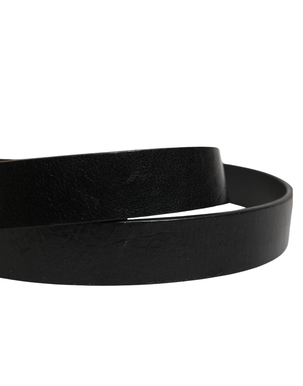 Dolce & Gabbana Herrenschließe aus schwarzem Leder mit klassischem Logo