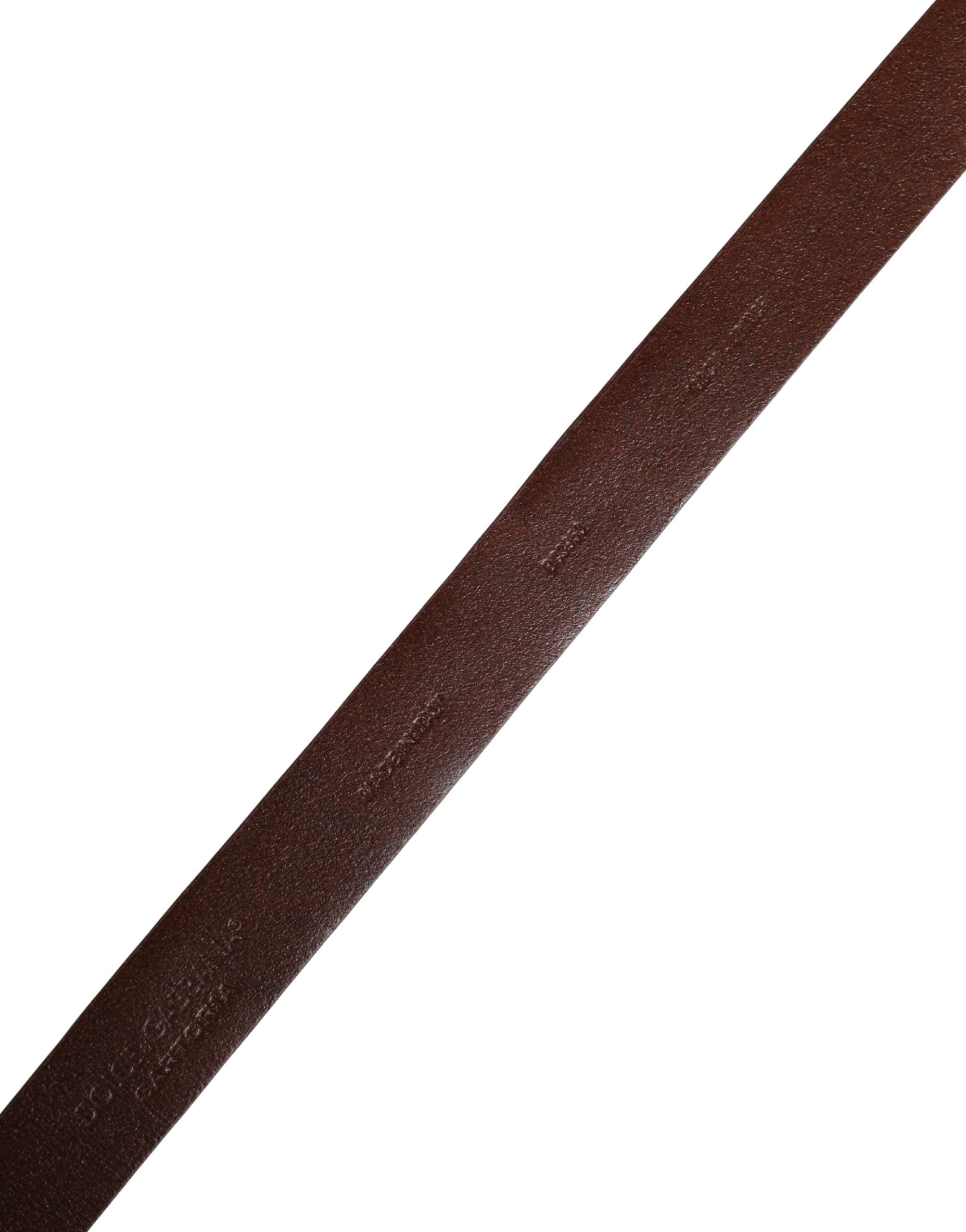 Dolce & Gabbana Men's Belt in Red Exotic Leather with Metal Buckle