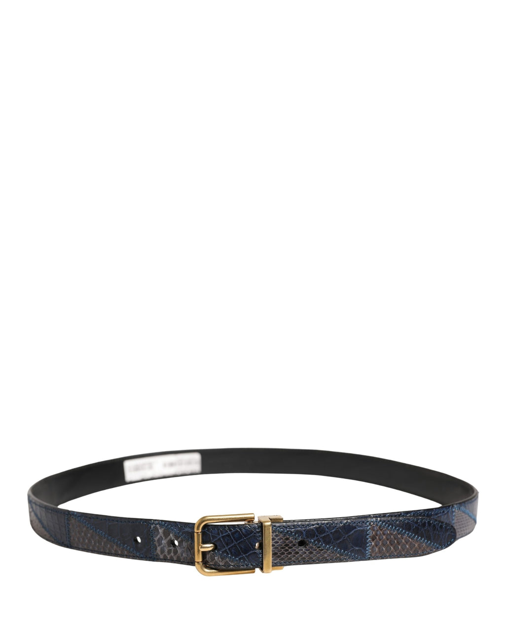 Dolce & Gabbana Men's Multi-Color Leather Belt with Metal Buckle